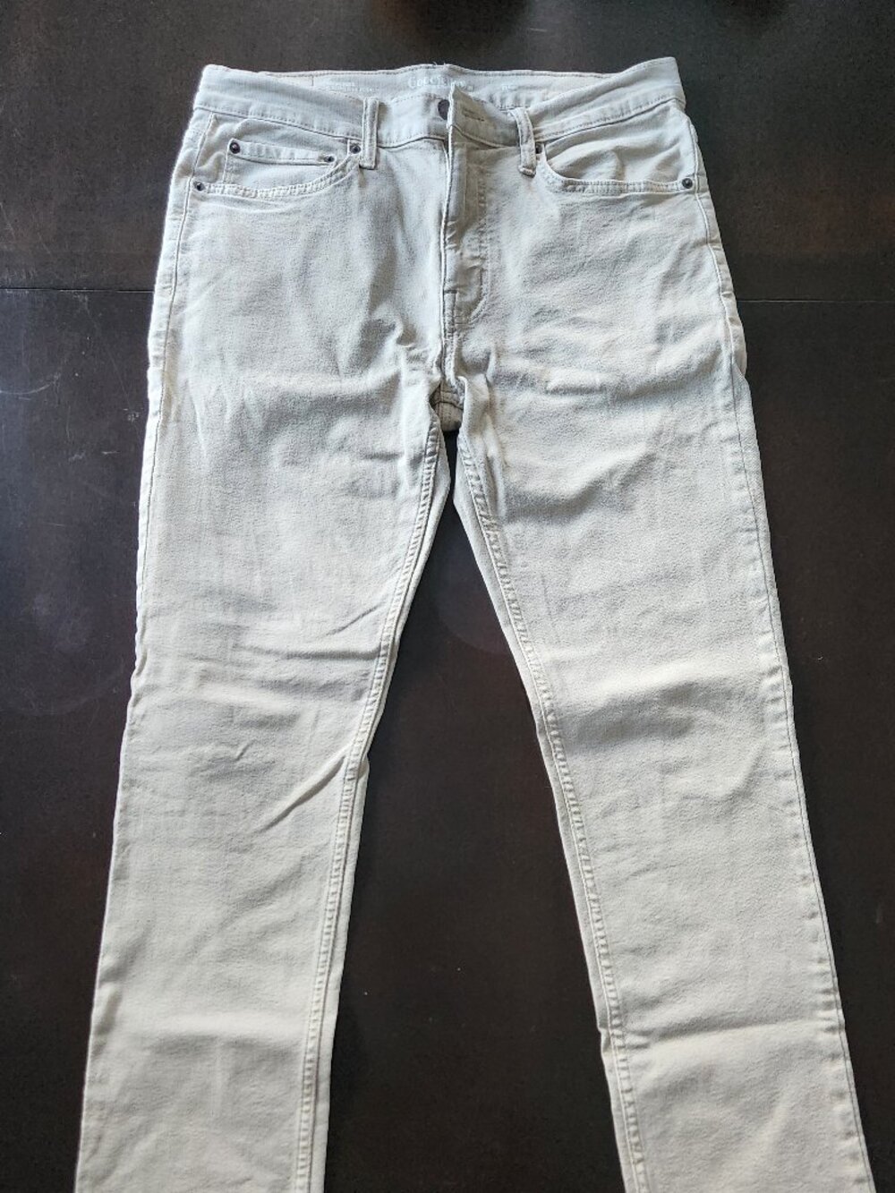 Men's Slim Fit Jeans - Goodfellow & Co™ Tan 32x32: Lightweight, Stretch Denim